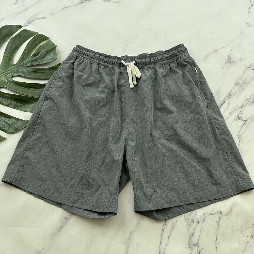 Onia Mens Hybrid Shorts Size XL Gray Heather Gray Swim Activewear Drawstring